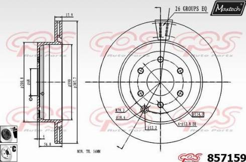 Maxtech 857159.6060 - Гальмівний диск autozip.com.ua