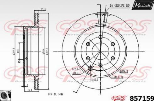 Maxtech 857159.0060 - Гальмівний диск autozip.com.ua