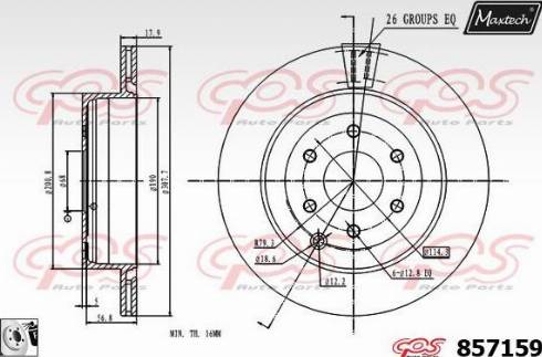 Maxtech 857159.0080 - Гальмівний диск autozip.com.ua