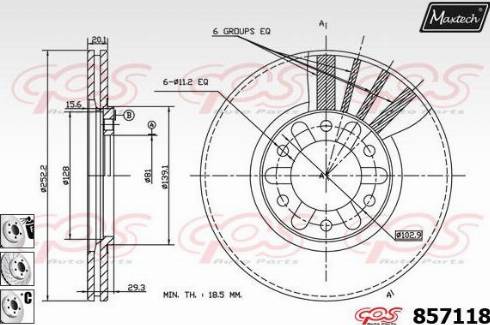 Maxtech 857118.6880 - Гальмівний диск autozip.com.ua