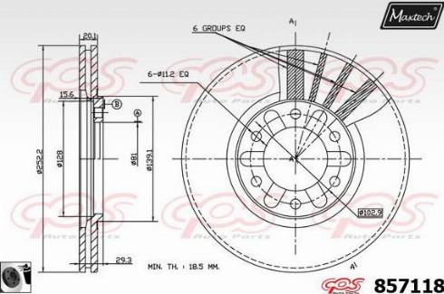 Maxtech 857118.0060 - Гальмівний диск autozip.com.ua