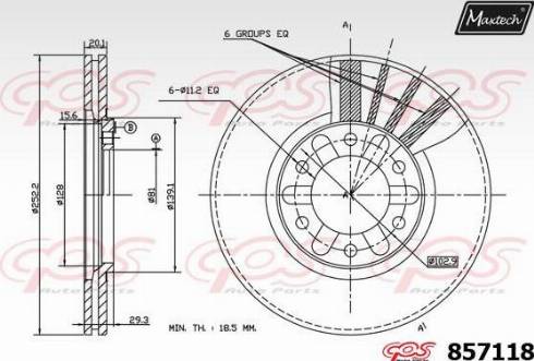 Maxtech 857118.0000 - Гальмівний диск autozip.com.ua