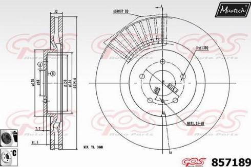 Maxtech 857189.6060 - Гальмівний диск autozip.com.ua