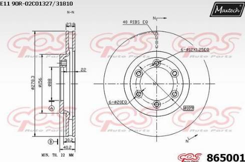 Maxtech 865001.0000 - Гальмівний диск autozip.com.ua