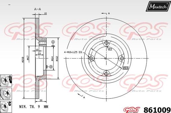 Maxtech 865002 - Гальмівний диск autozip.com.ua