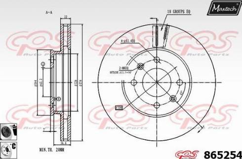 Maxtech 865254.6060 - Гальмівний диск autozip.com.ua