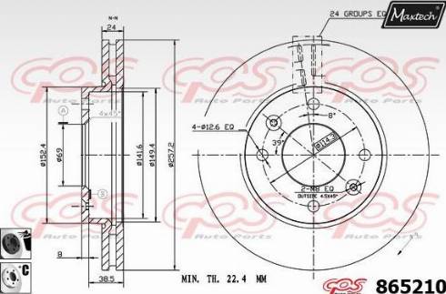 Maxtech 865210.6060 - Гальмівний диск autozip.com.ua