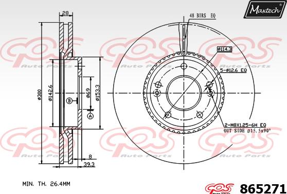 Maxtech 861091 - Гальмівний диск autozip.com.ua