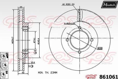 Maxtech 861061.6880 - Гальмівний диск autozip.com.ua