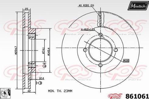 Maxtech 861061.0080 - Гальмівний диск autozip.com.ua