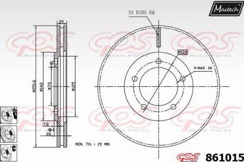 Maxtech 861015.6980 - Гальмівний диск autozip.com.ua