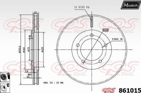 Maxtech 861015.6060 - Гальмівний диск autozip.com.ua