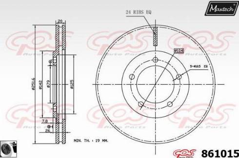 Maxtech 861015.0060 - Гальмівний диск autozip.com.ua