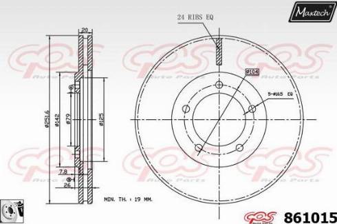 Maxtech 861015.0080 - Гальмівний диск autozip.com.ua