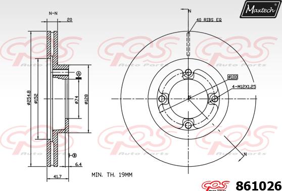 Maxtech 861085 - Гальмівний диск autozip.com.ua