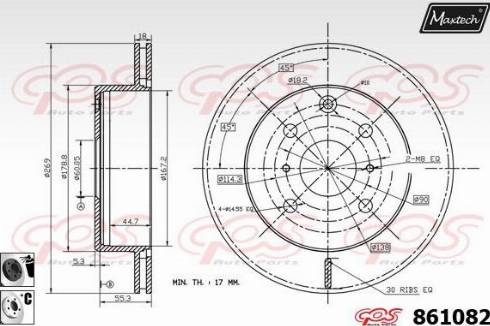 Maxtech 861082.6060 - Гальмівний диск autozip.com.ua