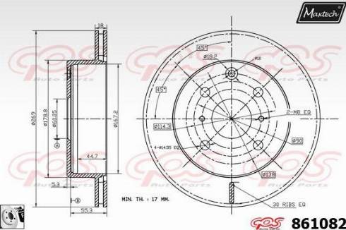 Maxtech 861082.0080 - Гальмівний диск autozip.com.ua