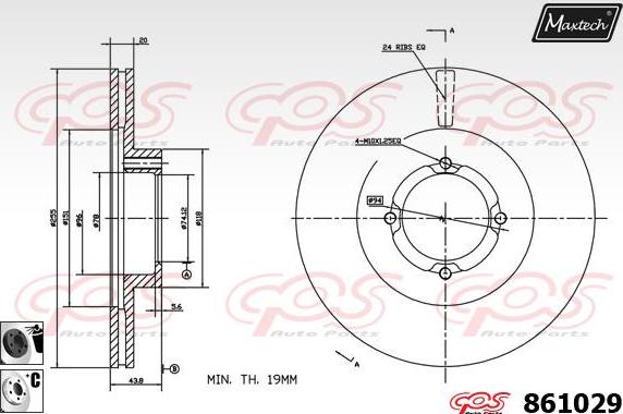 Maxtech 861082 - Гальмівний диск autozip.com.ua