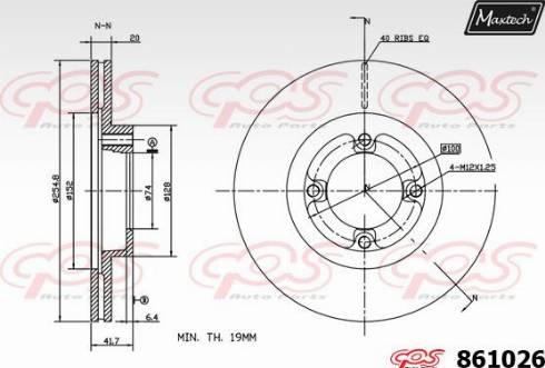 Maxtech 861026.0000 - Гальмівний диск autozip.com.ua