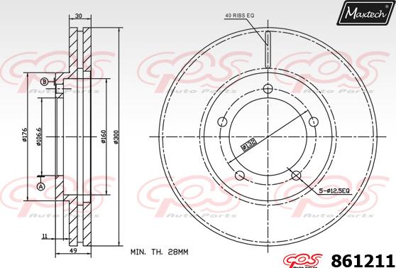 Maxtech 861199 - Гальмівний диск autozip.com.ua