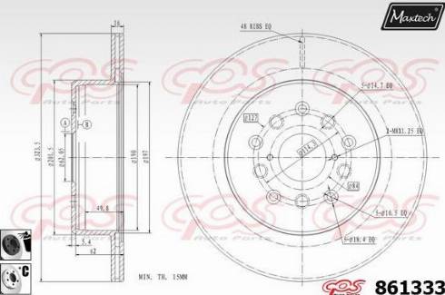 Maxtech 861333.6060 - Гальмівний диск autozip.com.ua