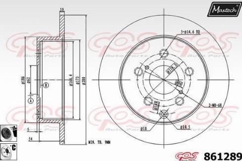 Maxtech 861289.6060 - Гальмівний диск autozip.com.ua