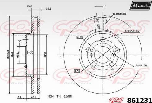 Maxtech 861231.0000 - Гальмівний диск autozip.com.ua