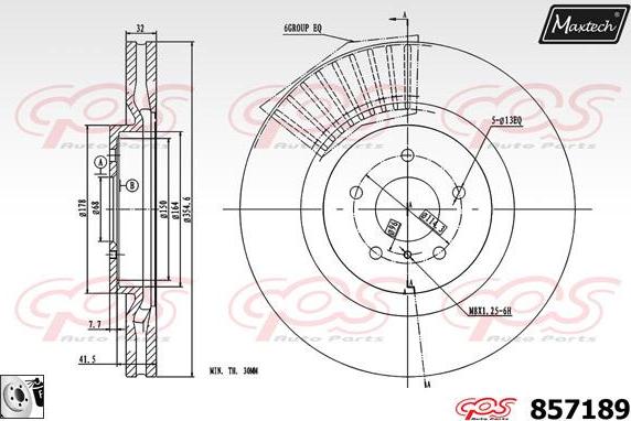 Maxtech 863525 - Гальмівний диск autozip.com.ua