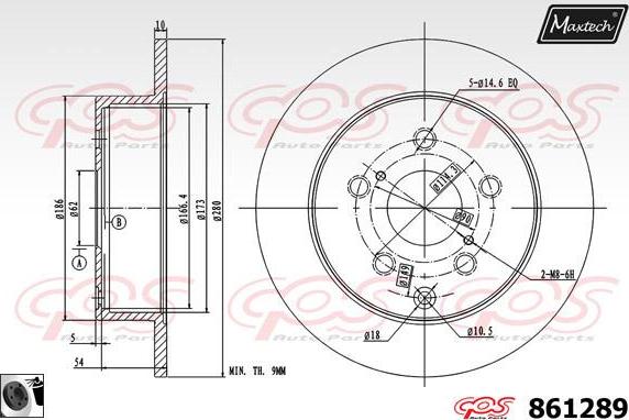 Maxtech 863105 - Гальмівний диск autozip.com.ua