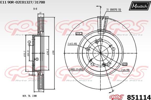 Maxtech 863308 - Гальмівний диск autozip.com.ua