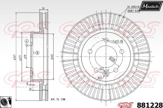 Maxtech 863315 - Гальмівний диск autozip.com.ua