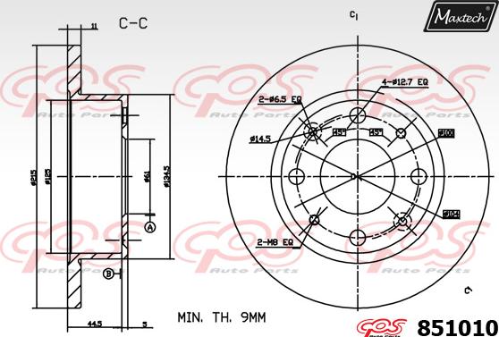 Maxtech 863310 - Гальмівний диск autozip.com.ua