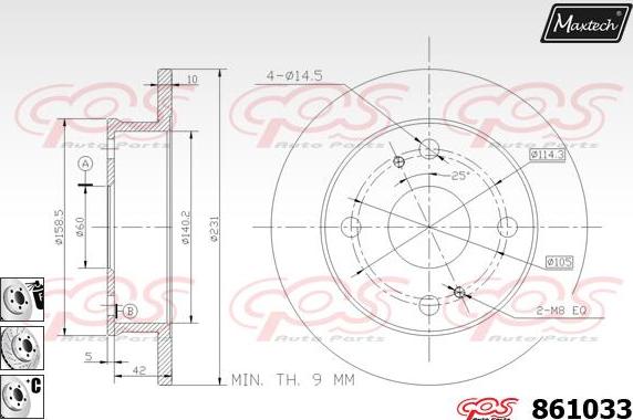 Maxtech 800111 - Болт, диск гальмівного механізму autozip.com.ua