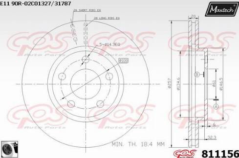 Maxtech 811156.0060 - Гальмівний диск autozip.com.ua