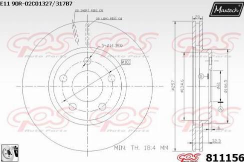 Maxtech 811156.0080 - Гальмівний диск autozip.com.ua