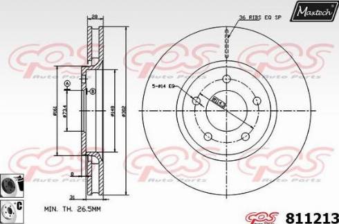 Rotinger RT 21213-GL T7 - Гальмівний диск autozip.com.ua