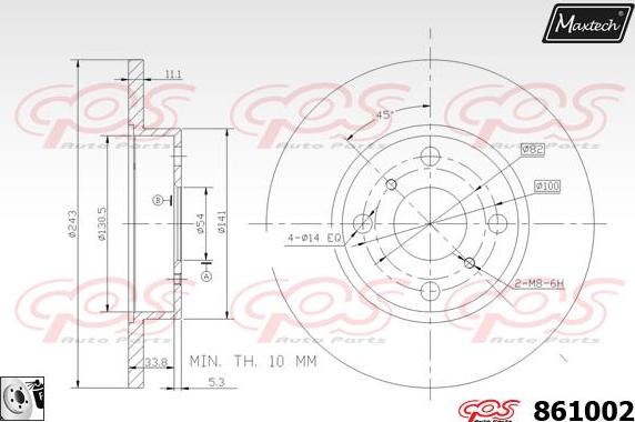 Maxtech 811217 - Гальмівний диск autozip.com.ua