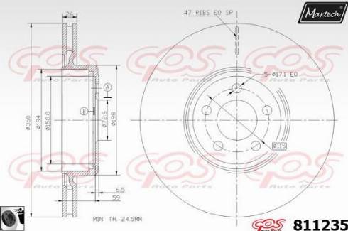 Maxtech 811235.0060 - Гальмівний диск autozip.com.ua