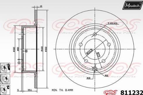 Maxtech 811232.6880 - Гальмівний диск autozip.com.ua