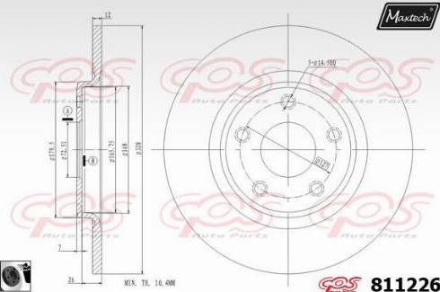 Maxtech 811226.0060 - Гальмівний диск autozip.com.ua