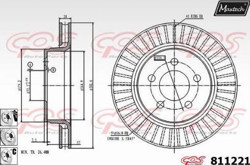 Maxtech 811221.6980 - Гальмівний диск autozip.com.ua