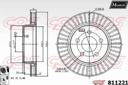 Maxtech 811221.6060 - Гальмівний диск autozip.com.ua