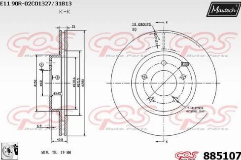 Maxtech 885107.0080 - Гальмівний диск autozip.com.ua