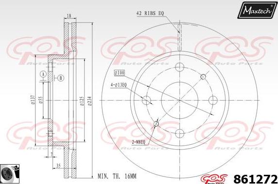 Maxtech 881004 - Гальмівний диск autozip.com.ua