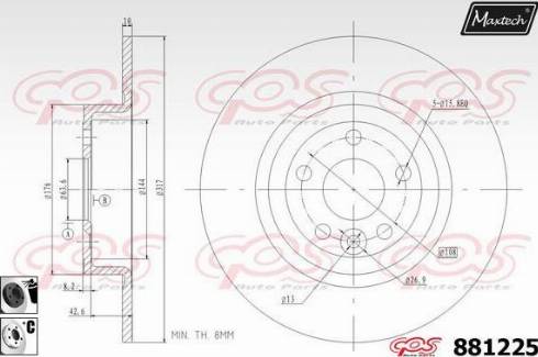 Maxtech 881225.6060 - Гальмівний диск autozip.com.ua