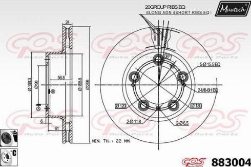 Maxtech 883004.6060 - Гальмівний диск autozip.com.ua