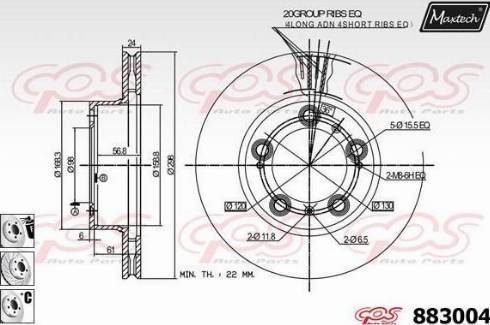 Maxtech 883004.6880 - Гальмівний диск autozip.com.ua