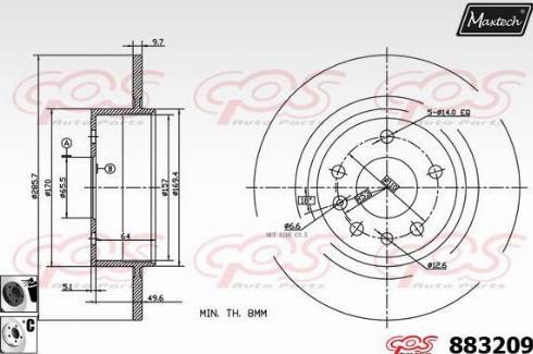 Maxtech 883209.6060 - Гальмівний диск autozip.com.ua