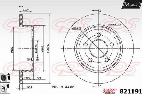 DJ Parts BD1194 - Гальмівний диск autozip.com.ua