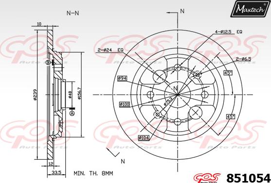 Maxtech 821183 - Гальмівний диск autozip.com.ua